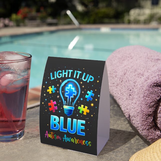 Light It Up Blue Autistic Autism Awareness (Insitu(On Table))