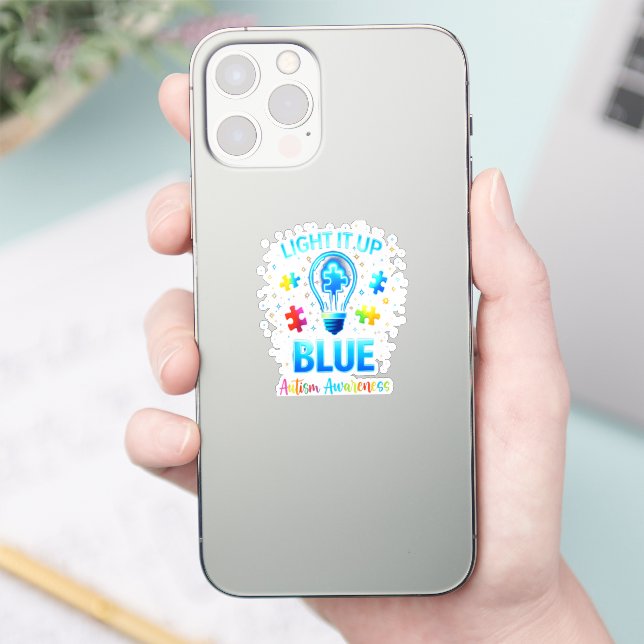 Light It Up Blue Autistic Autism Awareness (Phone)
