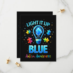 Light It Up Blue Autistic Autism Awareness Save The Date