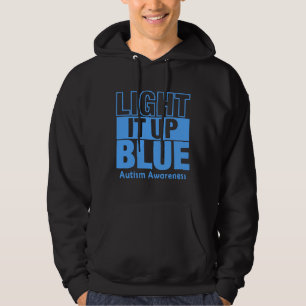 Light It Up Blue Women S Autism Awareness Month Au Hoodie
