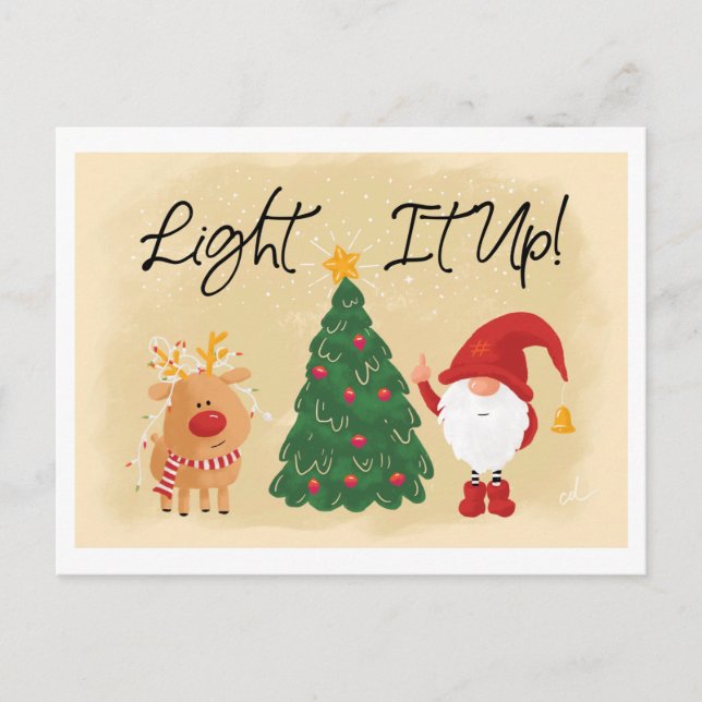 Light It Up Christmas Card (Front)