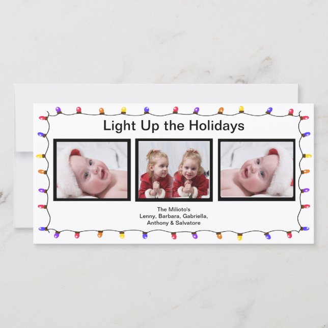 Light It Up! Christmas Photo Card (Front)