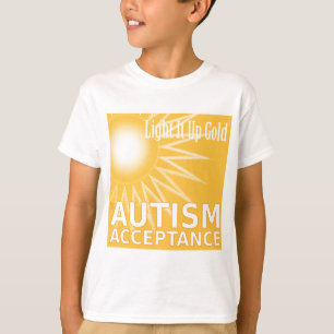 Light It Up Gold for Autism Acceptance T-Shirt