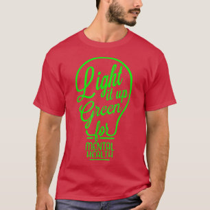 Light It Up Green Mental Health Awareness Rainbow  T-Shirt