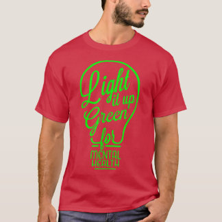 Light It Up Green Mental Health Awareness Rainbow  T-Shirt