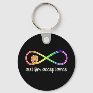 Light it up Red, REDinstead , Autism-Acceptance pr Key Ring
