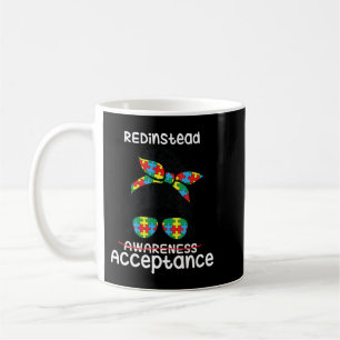 Light it up Red Shirt, redinstead Shirt, Autism-Ac Coffee Mug