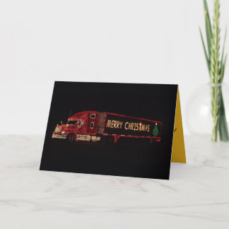Light It Up Trucker's Christmas Holiday Card