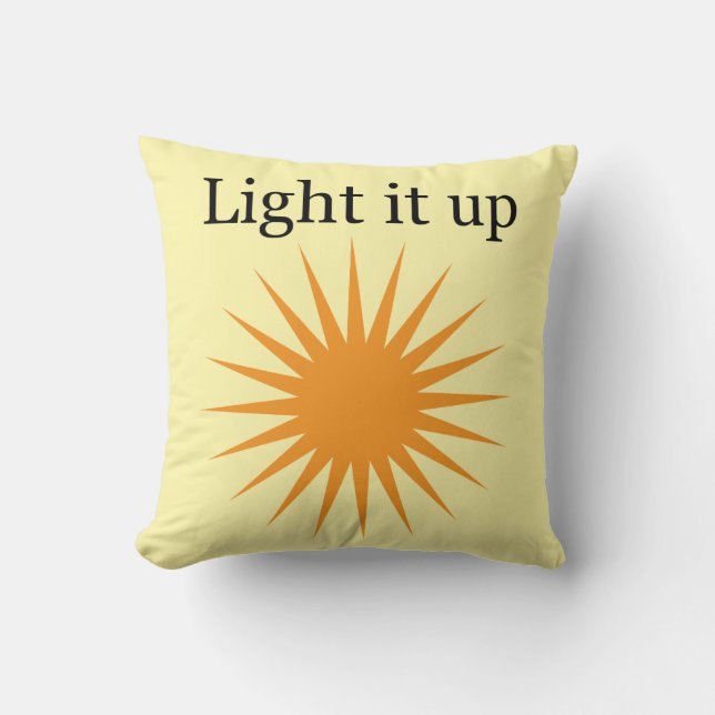 Light it up, yellow cushion (Front)