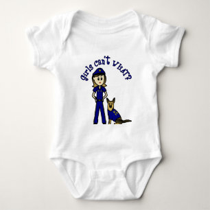 Light K9 Police Girl Baby Bodysuit