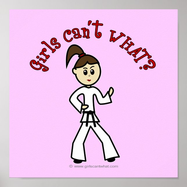 Light Karate Girl Poster (Front)