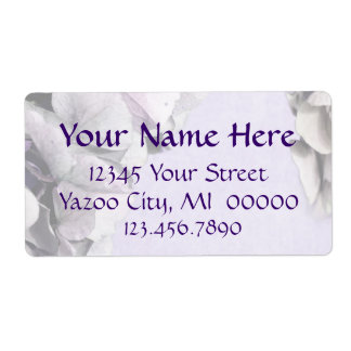 Light Lavender Hydrangea Large Address Labels