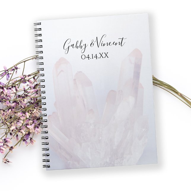 Light Lavender Purple Crystals Wedding Guest Book (Creator Uploaded)