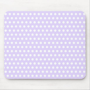 Light Lavender with White Polka Dots Mouse Mat