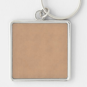 Light Leather Brown Vintage Parchment Paper Key Ring