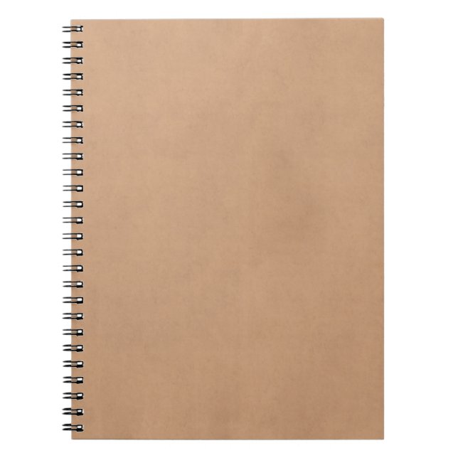 Light Leather Brown Vintage Parchment Paper Notebook (Front)