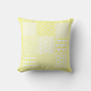 Light Lemon Reversible Throw Pillow