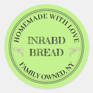 light lime green Homemade Baking Label Round