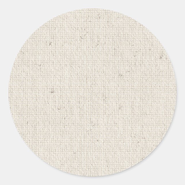 Light Linen Background Classic Round Sticker (Front)