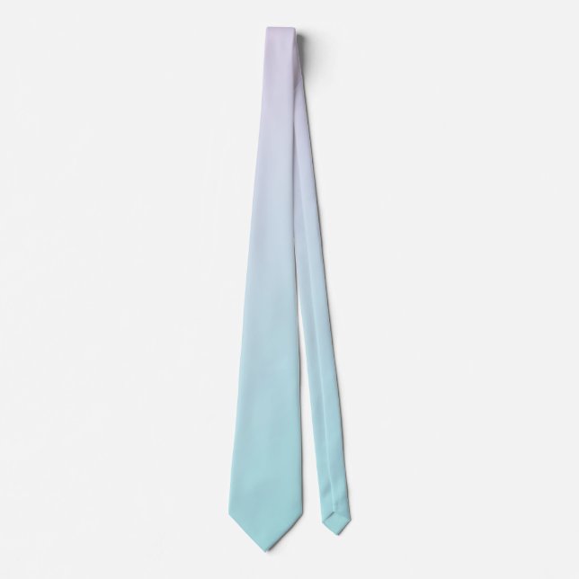 Light Magenta Pink and Soft Aqua Cyan Gradient Tie (Front)