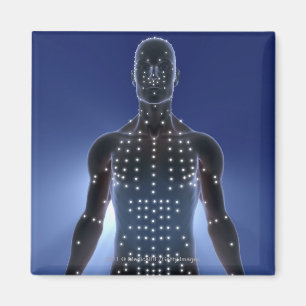 Light map of acupuncture points magnet
