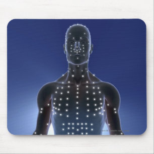 Light map of acupuncture points mouse mat