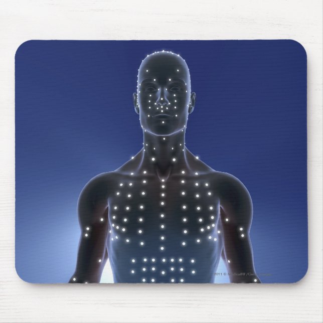 Light map of acupuncture points mouse mat (Front)