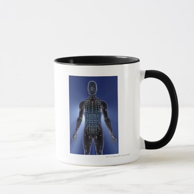Light map of acupuncture points mug (Right)