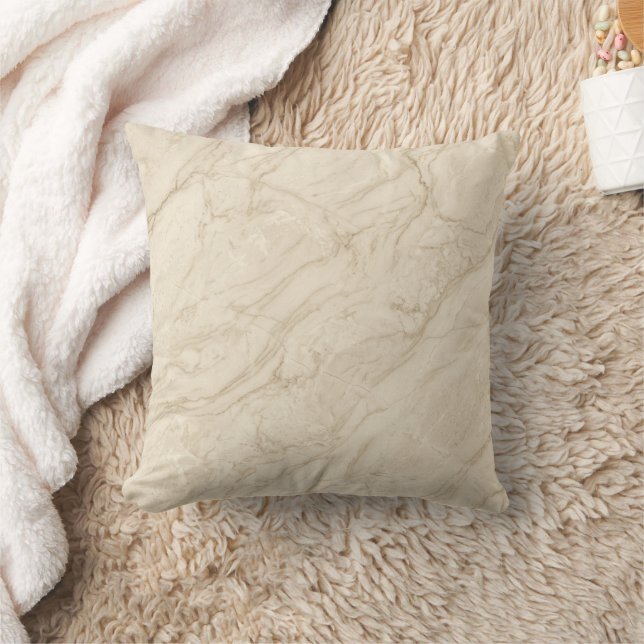 Light Marble Neutral Modern Refined Style Cushion (Blanket)