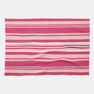 Light Maroon Stripes Tea Towel