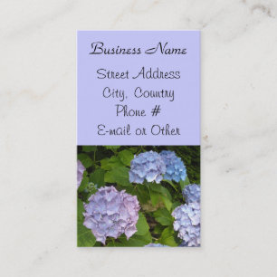 Light Mauve Hydrangea Business Card