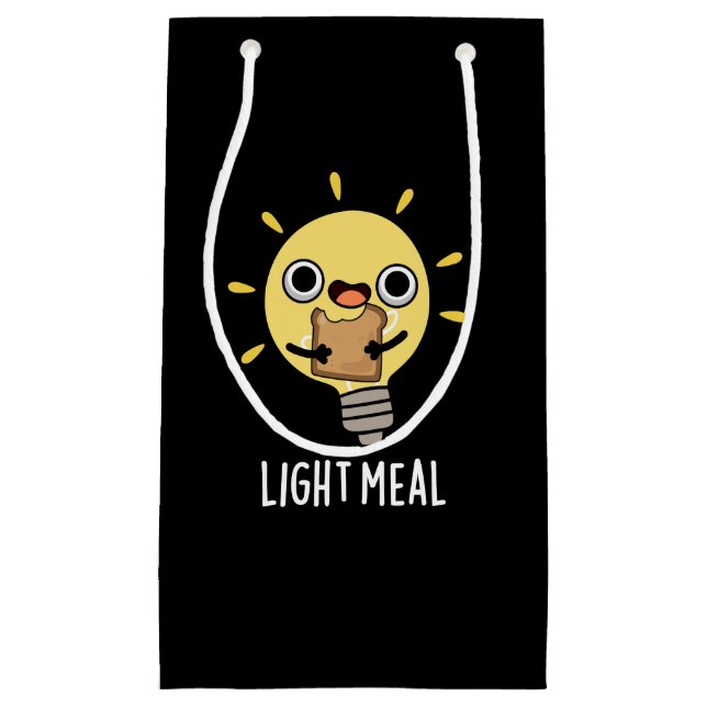 Light Meal Funny Electric Bulb Pun Dark BG Small Gift Bag (Front)