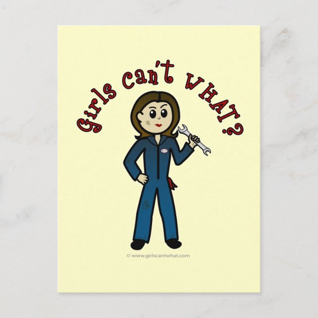 Light Mechanic Girl Postcard (Front)