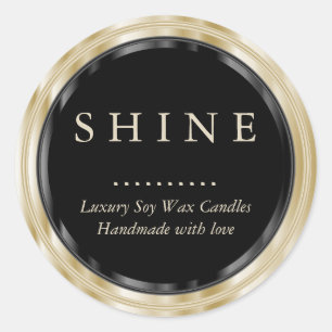 Light Metallic Gold and Black Labels