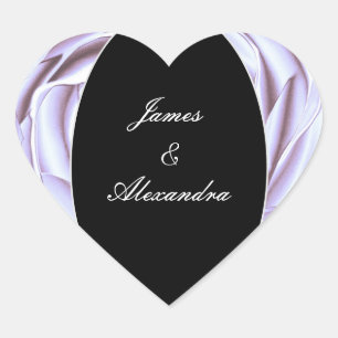 Light Metallic Rose Heart Sticker