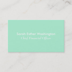 Light Mint Colour Business Card
