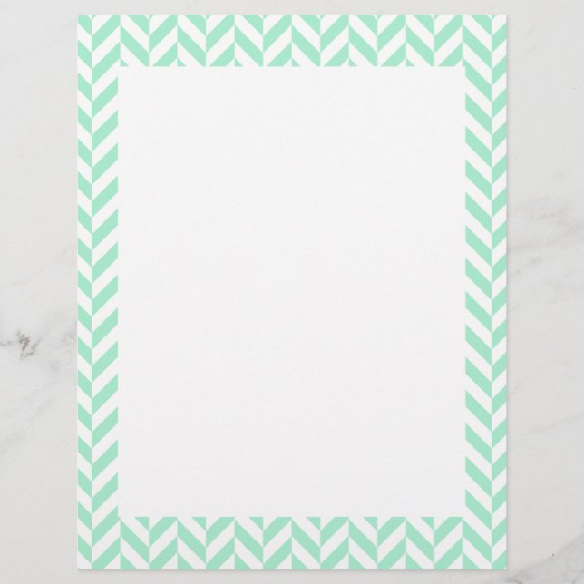 Light Mint Green Chevron Pattern (Front)