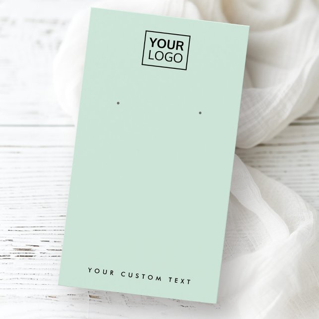 Light mint green custom logo earring display card (Light mint green custom logo earring display card)