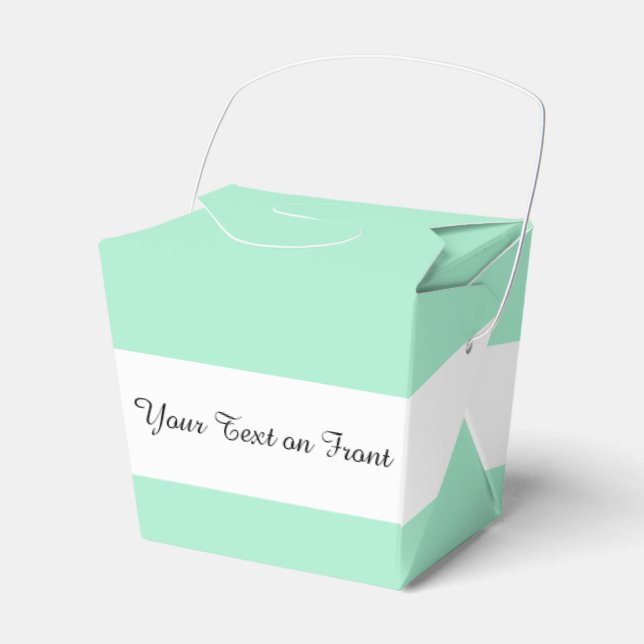 Light Mint Green High End Coloured Matching Favour Box (Front Side)