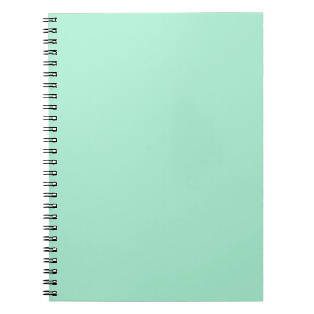 Light Mint Green High End Coloured Matching Notebook (Front)