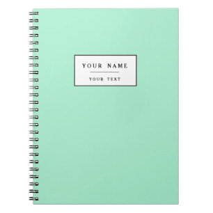 Light Mint Green High End Coloured Matching Notebook