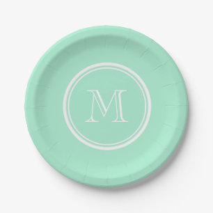Light Mint Green High End Coloured Matching Paper Plate