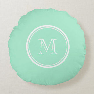 Light Mint Green High End Coloured Matching Round Cushion