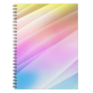 Light Multicolor, Rainbow cover with long lines. D Notebook