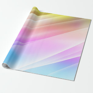 Light Multicolor, Rainbow cover with long lines. D Wrapping Paper