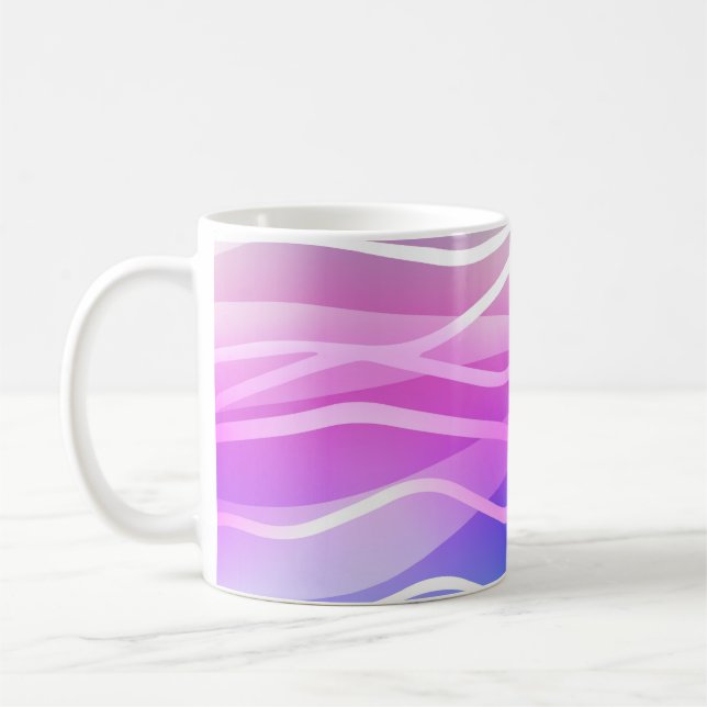 Light Multicolor, Rainbow layout with flat lines.  Coffee Mug (Left)