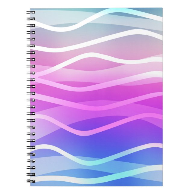 Light Multicolor, Rainbow layout with flat lines.  Notebook (Front)