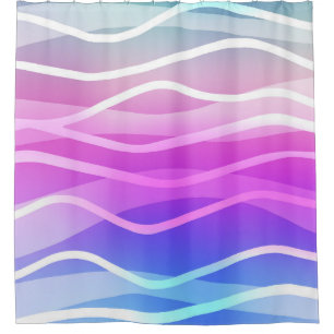 Light Multicolor, Rainbow layout with flat lines. Shower Curtain