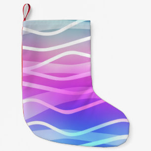 Light Multicolor, Rainbow layout with flat lines. Small Christmas Stocking