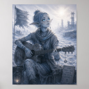 Light / Musician / Icy Wasteland Poster